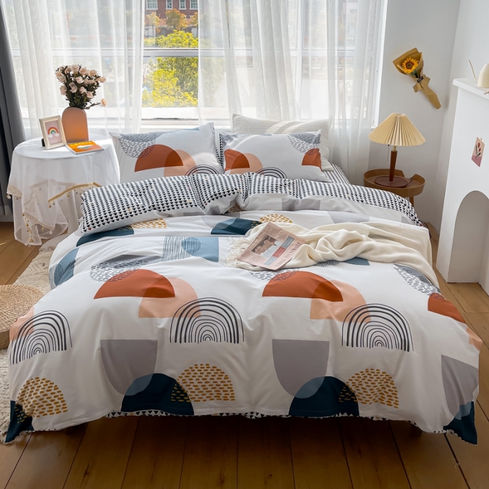 91家纺网 家纺一手货源 找家纺 感遇 2021新款全棉格子系列四件套 纹