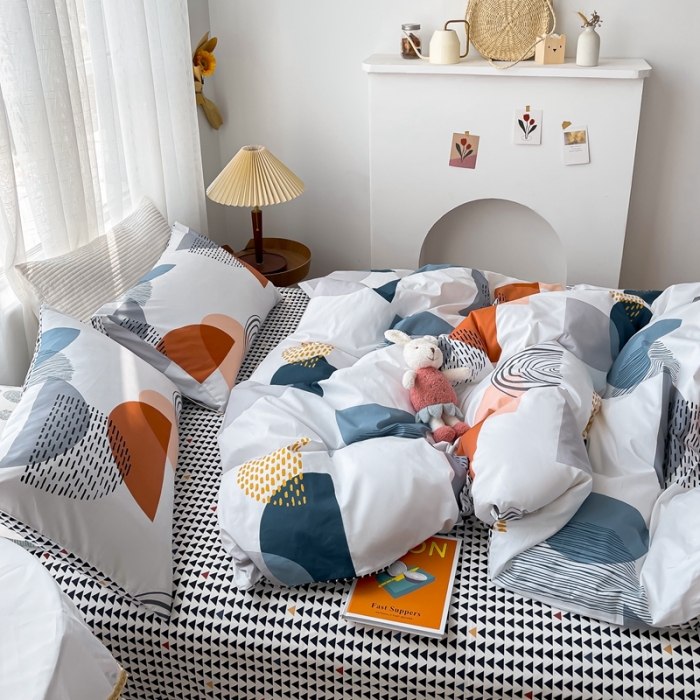 91家纺网 家纺一手货源 找家纺 感遇 2021新款全棉格子系列四件套 纹