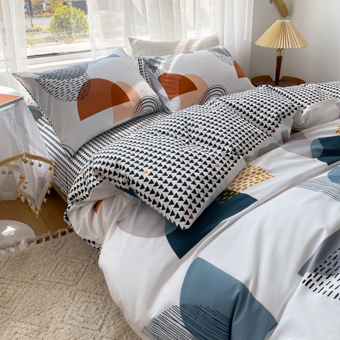 91家纺网 家纺一手货源 找家纺 感遇 2021新款全棉格子系列四件套 纹