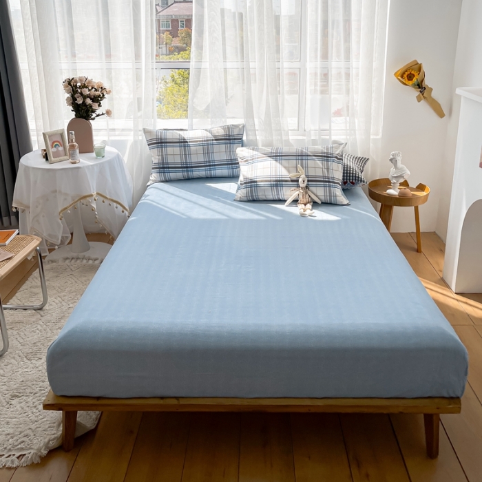 91家纺网 家纺一手货源 找家纺 感遇 2021新款全棉格子系列四件套 悉尼