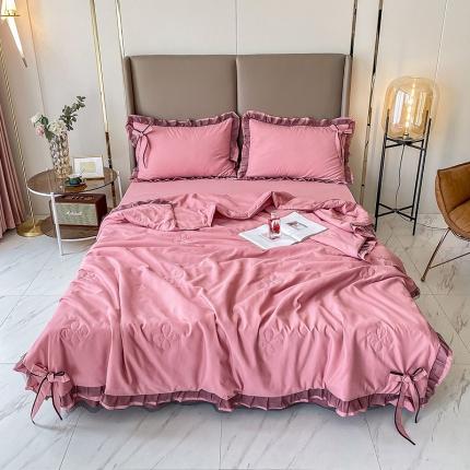 91家纺网 家纺一手货源 找家纺 （总）金米诺 2022新款纯色夏被四件套