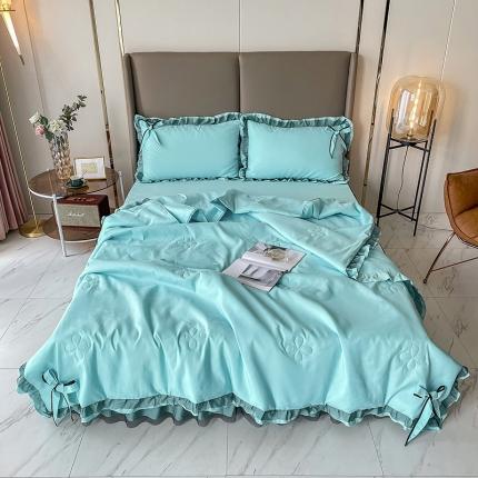 91家纺网 家纺一手货源 找家纺 （总）金米诺 2022新款纯色夏被四件套