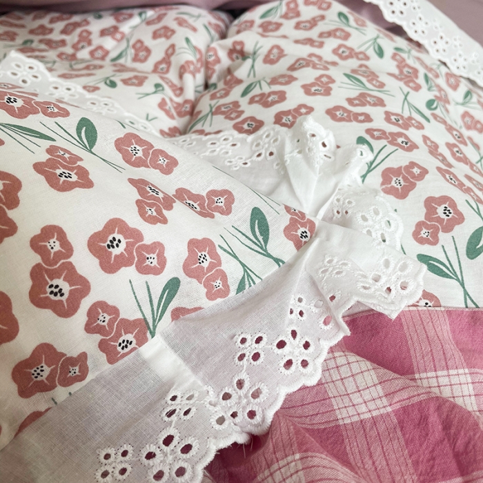 91家纺网 家纺一手货源 找家纺 （总）洋铭区 2021新款慕斯拼色水洗棉四件套