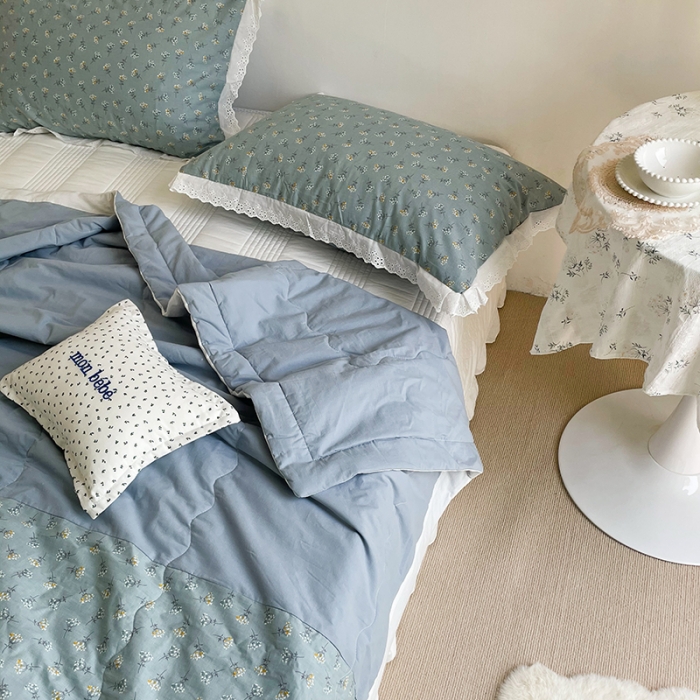 91家纺网 家纺一手货源 找家纺 （总）洋铭区 2021新款拼色水洗棉夏被