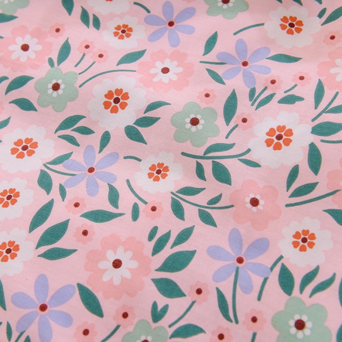 91家纺网 家纺一手货源 找家纺 多品家纺 2021新款12868全棉学生三件套 风铃花粉