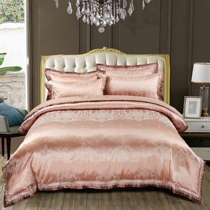 91家纺网 家纺一手货源 找家纺 （总）OL家纺 2021欧式轻奢丝加棉贡缎大提花床盖四件套