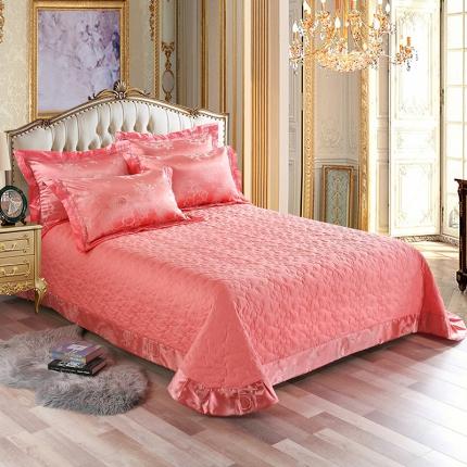 （总）OL家纺 2021欧式轻奢丝加棉贡缎大提花床盖四件套