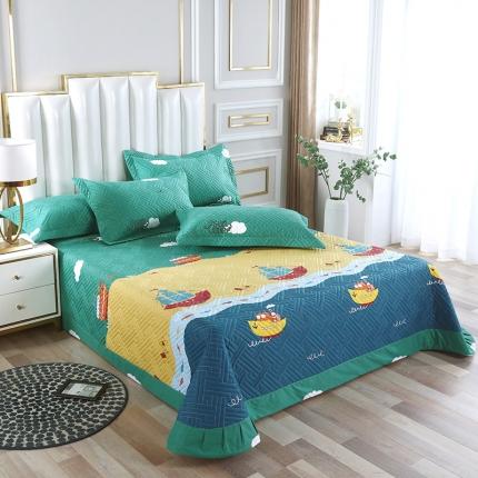 91家纺网 家纺一手货源 找家纺 （总）OL 2021新款13372全棉夹棉活性印染单品床盖