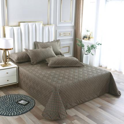 91家纺网 家纺一手货源 找家纺 （总）OL 2021新款13372全棉夹棉活性印染单品床盖