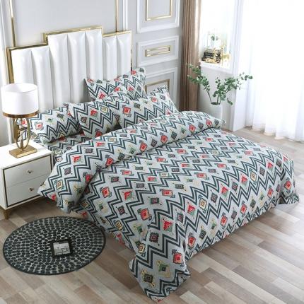 91家纺网 家纺一手货源 找家纺 （总）OL 2021新款13372全棉床盖夹棉活性印染单被套