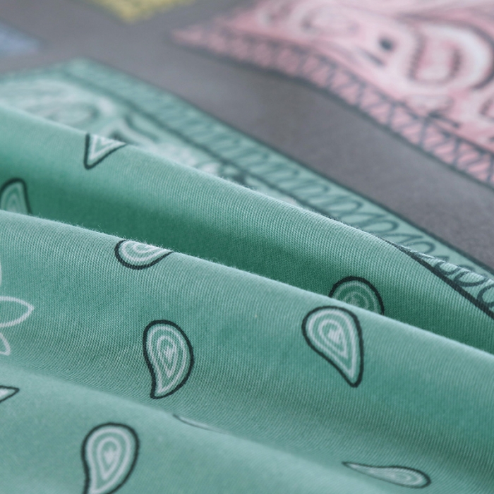 91家纺网 家纺一手货源 找家纺 OL 2021新款13372全棉床盖夹棉活性印染单被套蒂凡尼