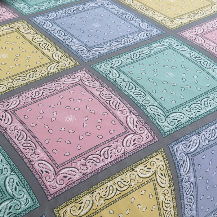 91家纺网 家纺一手货源 找家纺 OL 2021新款13372全棉床盖夹棉活性印染单被套蒂凡尼