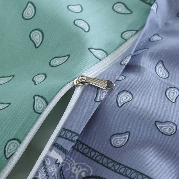 91家纺网 家纺一手货源 找家纺 OL 2021新款13372全棉床盖夹棉活性印染单被套蒂凡尼