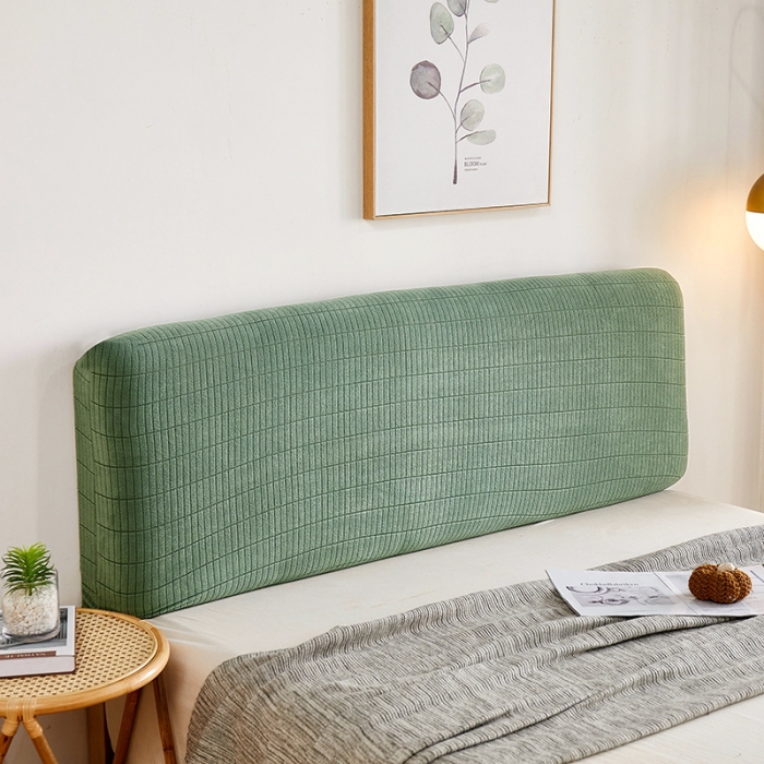 91家纺网 家纺一手货源 找家纺 千彤沙发垫 2021新款休闲格调床头套 豆绿