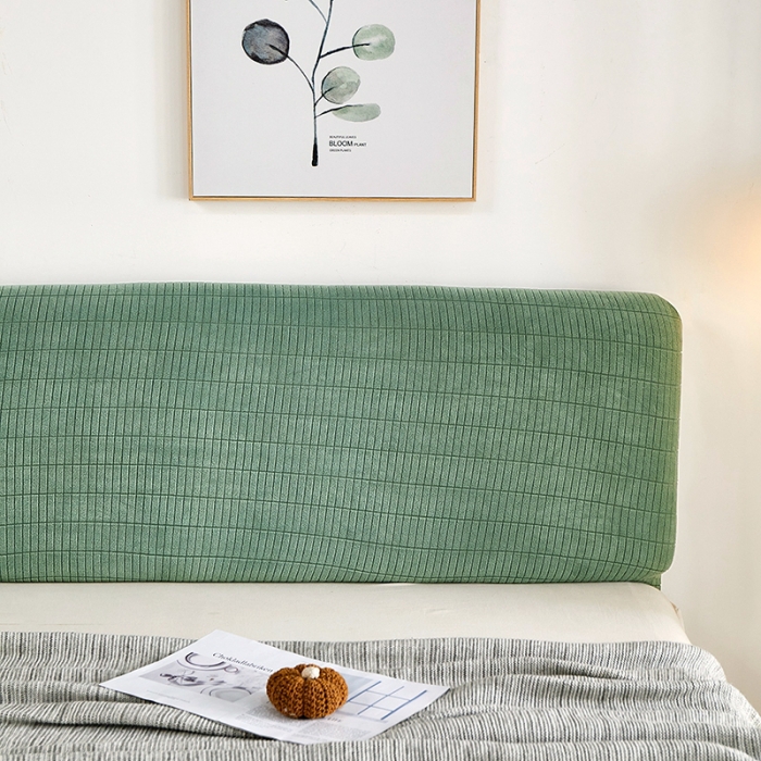 91家纺网 家纺一手货源 找家纺 千彤沙发垫 2021新款休闲格调床头套 豆绿