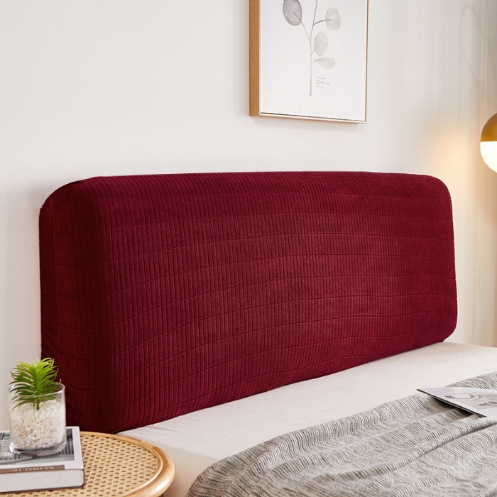 91家纺网 家纺一手货源 找家纺 千彤沙发垫 2021新款休闲格调床头套 酒红