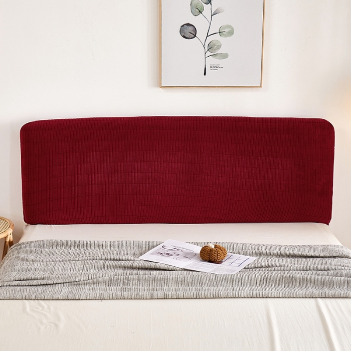 91家纺网 家纺一手货源 找家纺 千彤沙发垫 2021新款休闲格调床头套 酒红