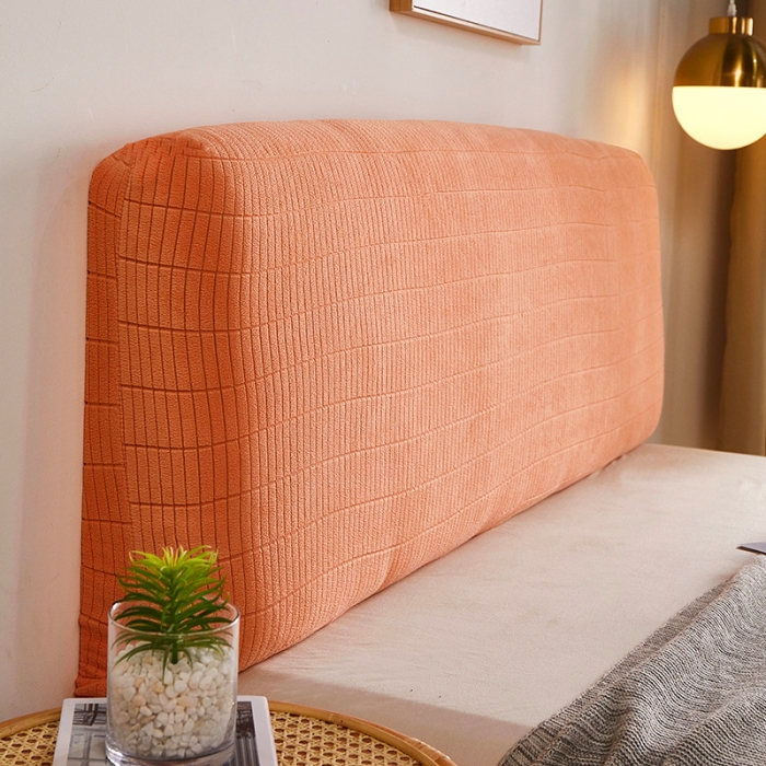 91家纺网 家纺一手货源 找家纺 千彤沙发垫 2021新款休闲格调床头套 橘色