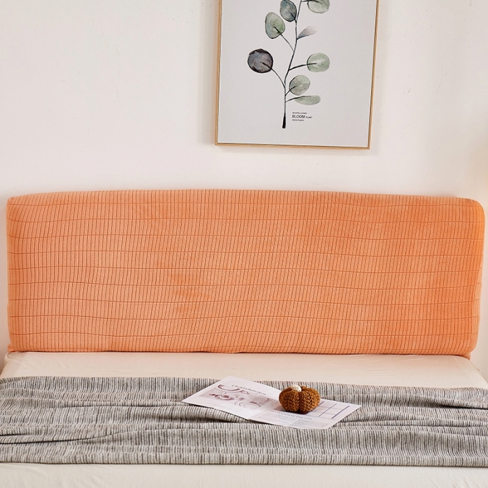 91家纺网 家纺一手货源 找家纺 千彤沙发垫 2021新款休闲格调床头套 橘色