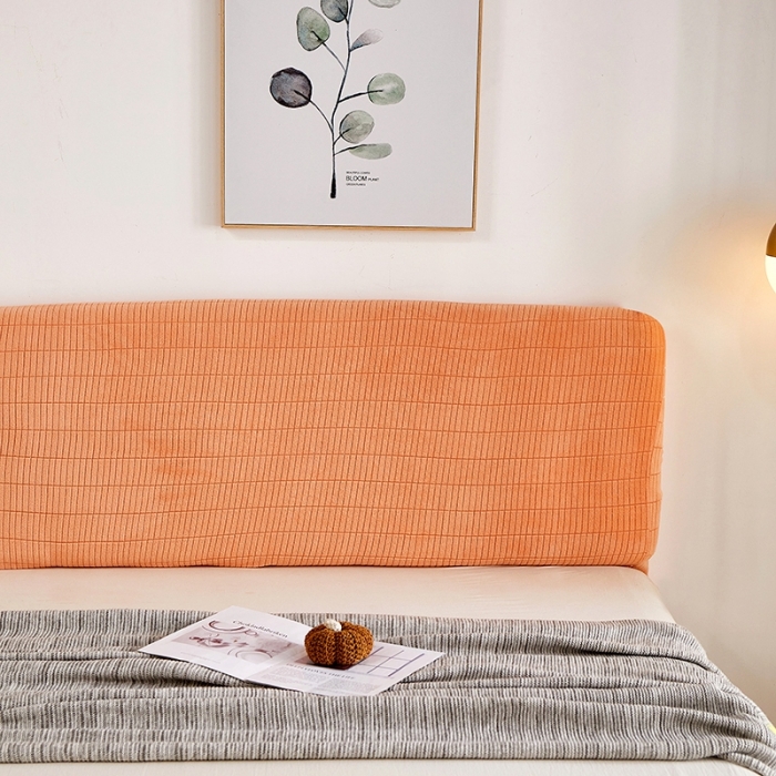 91家纺网 家纺一手货源 找家纺 千彤沙发垫 2021新款休闲格调床头套 橘色