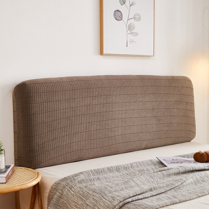 91家纺网 家纺一手货源 找家纺 千彤沙发垫 2021新款休闲格调床头套 咖色