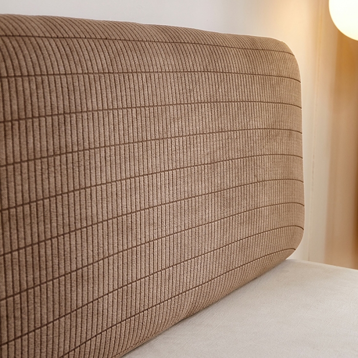 91家纺网 家纺一手货源 找家纺 千彤沙发垫 2021新款休闲格调床头套 咖色