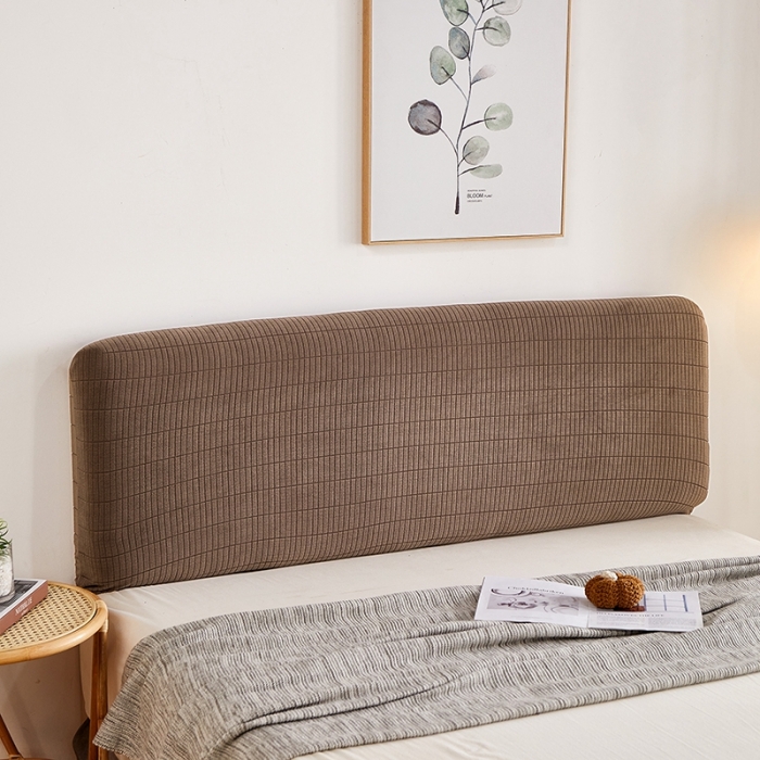 91家纺网 家纺一手货源 找家纺 千彤沙发垫 2021新款休闲格调床头套 咖色