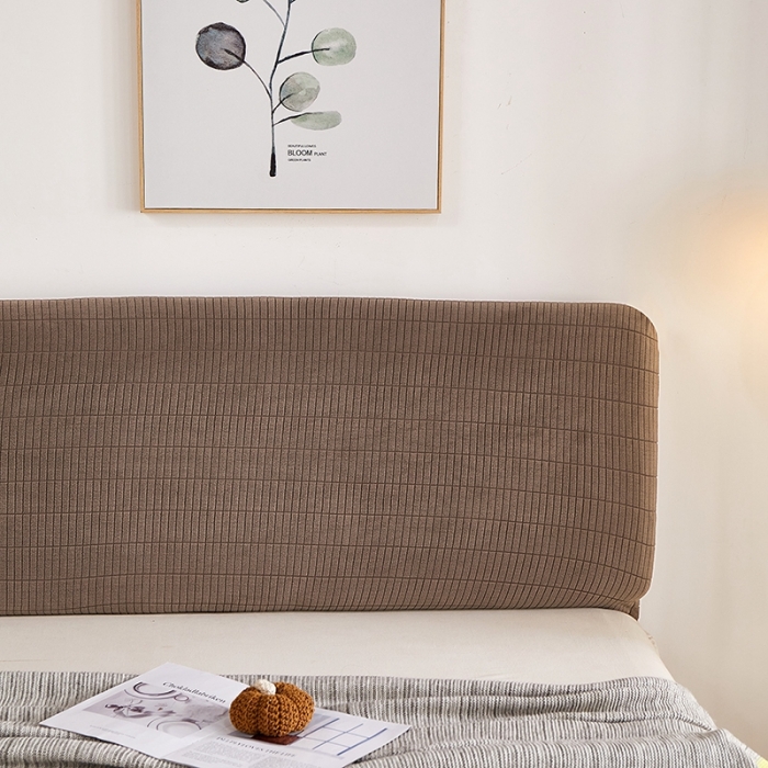 91家纺网 家纺一手货源 找家纺 千彤沙发垫 2021新款休闲格调床头套 咖色