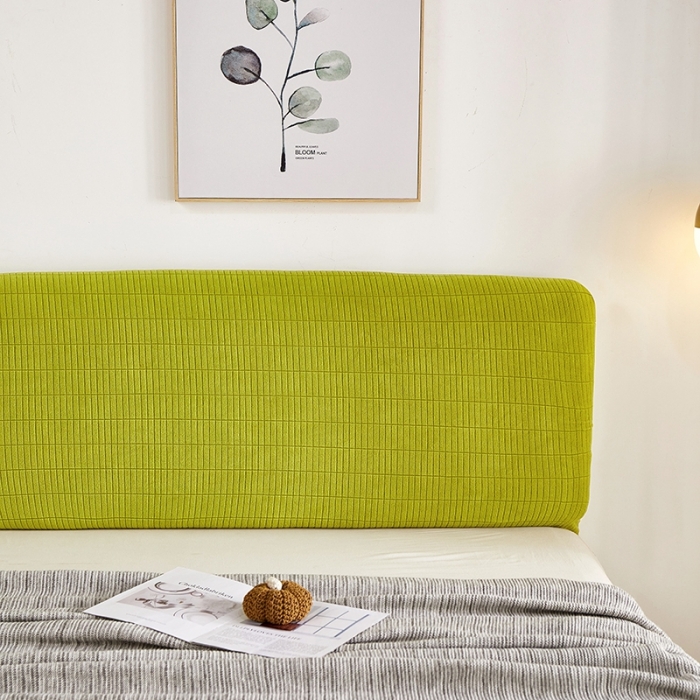 91家纺网 家纺一手货源 找家纺 千彤沙发垫 2021新款休闲格调床头套 亮绿