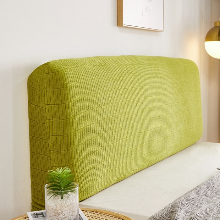 91家纺网 家纺一手货源 找家纺 千彤沙发垫 2021新款休闲格调床头套 亮绿