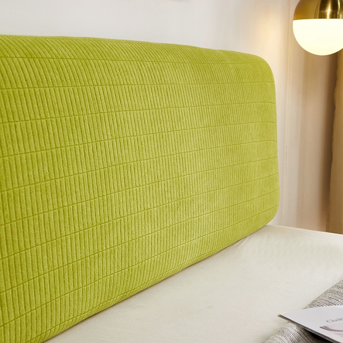 91家纺网 家纺一手货源 找家纺 千彤沙发垫 2021新款休闲格调床头套 亮绿