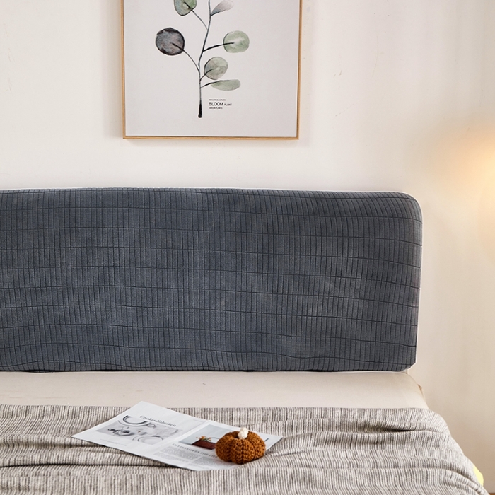 91家纺网 家纺一手货源 找家纺 千彤沙发垫 2021新款休闲格调床头套 深灰