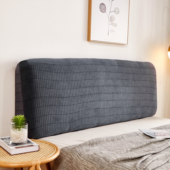 91家纺网 家纺一手货源 找家纺 千彤沙发垫 2021新款休闲格调床头套 深灰