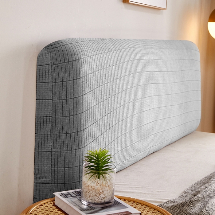 91家纺网 家纺一手货源 找家纺 千彤沙发垫 2021新款休闲格调床头套 银灰