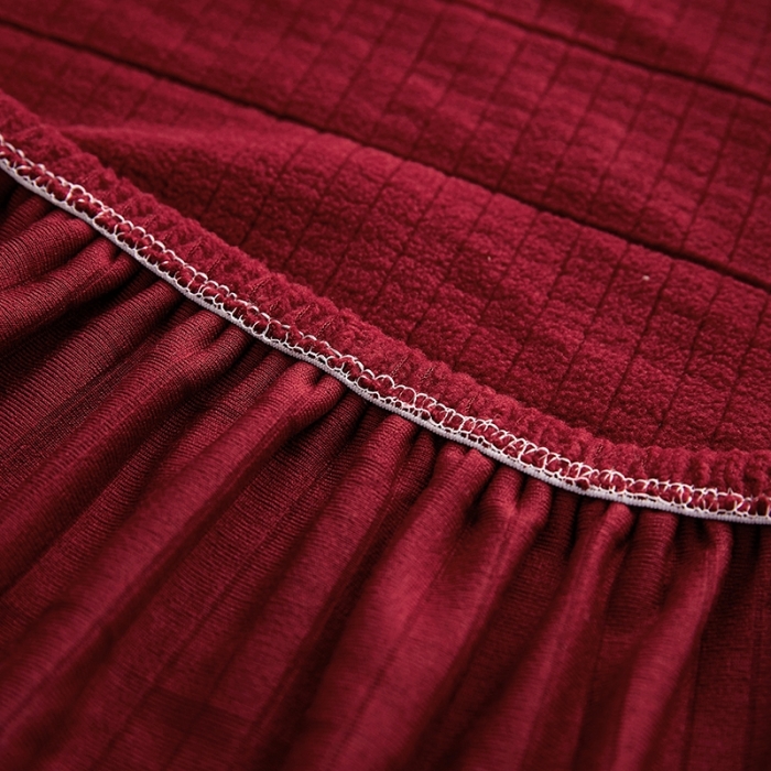 91家纺网 家纺一手货源 找家纺 千彤沙发垫 2021新款休闲格调床头套 酒红