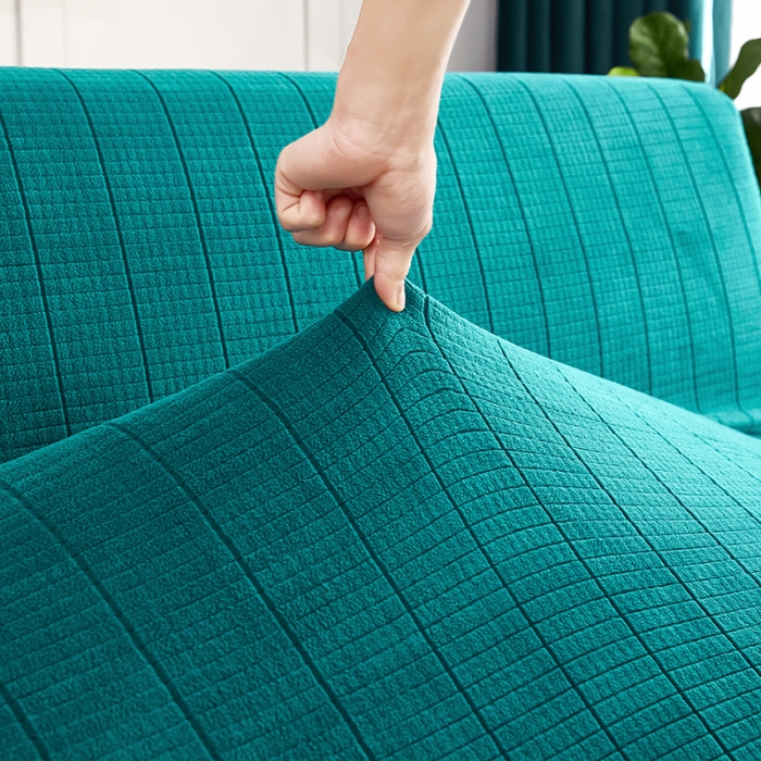 91家纺网 家纺一手货源 找家纺 千彤沙发垫 2021新款休闲格调沙发床套 翠绿