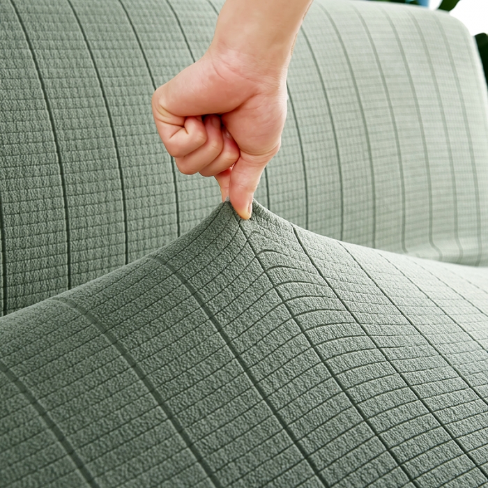 91家纺网 家纺一手货源 找家纺 千彤沙发垫 2021新款休闲格调沙发床套 豆绿