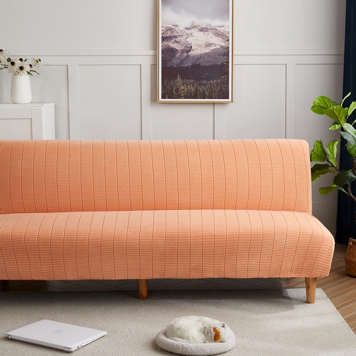 91家纺网 家纺一手货源 找家纺 千彤沙发垫 2021新款休闲格调沙发床套 橘色