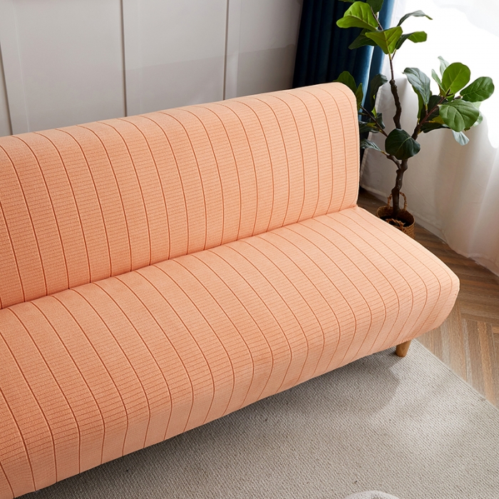 91家纺网 家纺一手货源 找家纺 千彤沙发垫 2021新款休闲格调沙发床套 橘色