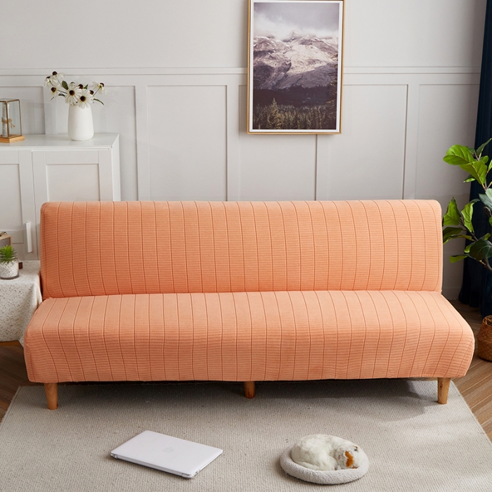 91家纺网 家纺一手货源 找家纺 千彤沙发垫 2021新款休闲格调沙发床套 橘色
