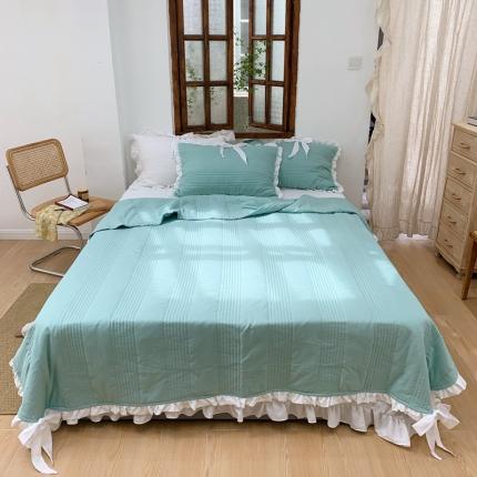 北纬27度 2021新款韩国夏被四件套 蓝