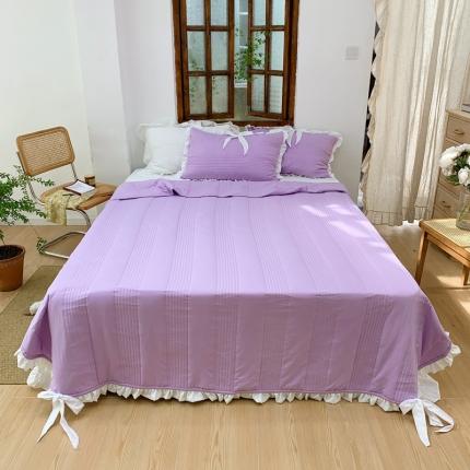 北纬27度 2021新款韩国夏被四件套 紫