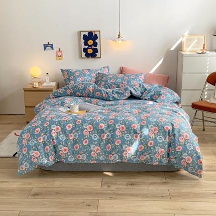 91家纺网 家纺一手货源 找家纺 （总）怡家居 2021新款全棉印花田园四件套