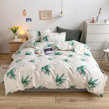 怡家居 2021新款全棉印花田园四件套 清曲