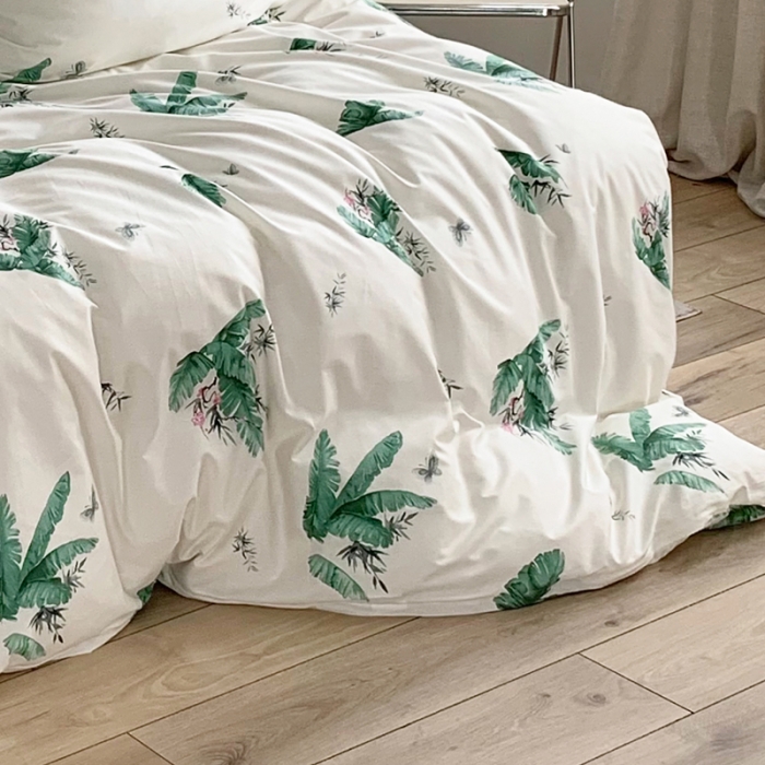 91家纺网 家纺一手货源 找家纺 怡家居 2021新款全棉印花田园四件套 清曲