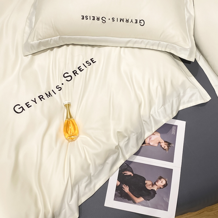 91家纺网 家纺一手货源 找家纺 （总）琪格格 2022新款水洗真丝刺绣四件套