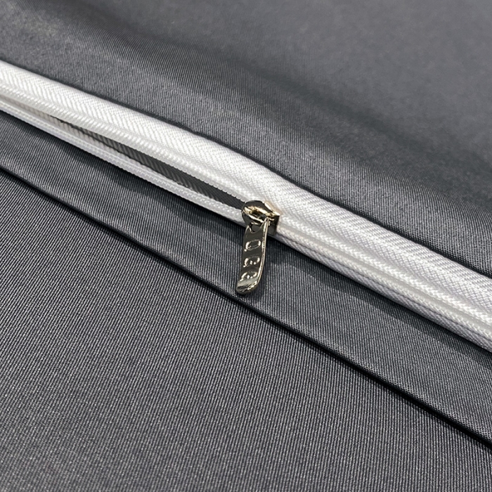 91家纺网 家纺一手货源 找家纺 琪格格 2022新款水洗真丝刺绣四件套 冰丝简奢灰