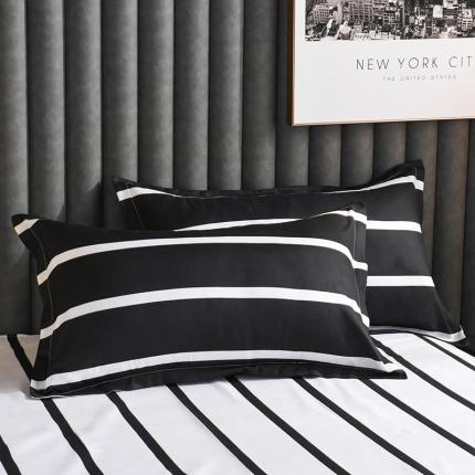 赫然家纺 芦荟棉单品枕套一对48*74 简约人生