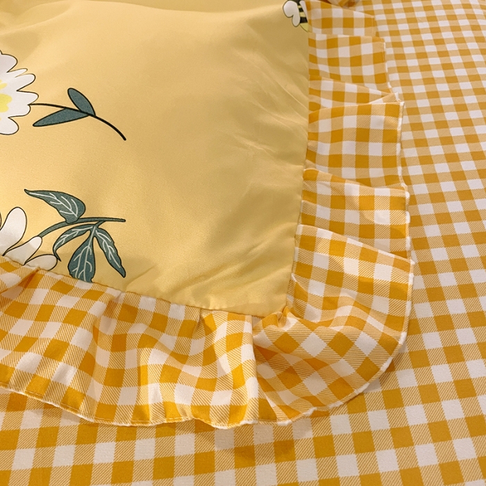 91家纺网 家纺一手货源 找家纺 维娜斯 2021新款植物羊绒磨毛韩版花边四件套爱的相恋