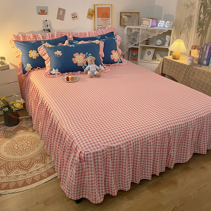 91家纺网 家纺一手货源 找家纺 维娜斯 2021新款植物羊绒磨毛韩版花边四件套 甜蜜花园